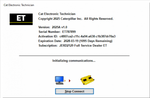 Caterpillar ET 2025A & 2019C Electronic Technician Diagnostic Software