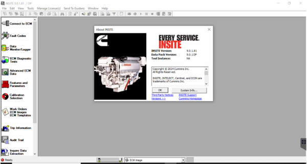 Cummings Insite 9.0.1/8.9.2 Pro Diagnostic Software