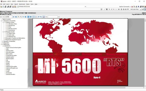 AGCO Massey Ferguson North American EPC+Workshop Manual [01.2021]