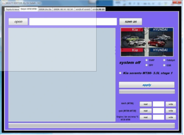 Multi Editor Toyota & Lexus Hyundai KIA DPF EGR DTC OFF Software [2023] - Image 3
