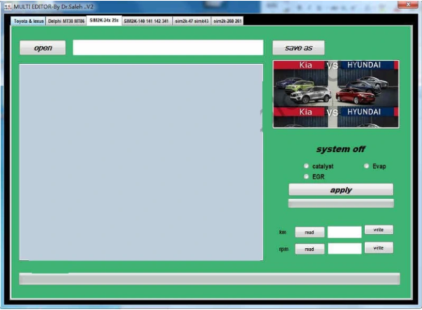 Multi Editor Toyota & Lexus Hyundai KIA DPF EGR DTC OFF Software [2023] - Image 4