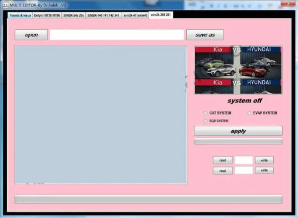 Multi Editor Toyota & Lexus Hyundai KIA DPF EGR DTC OFF Software [2023] - Image 5