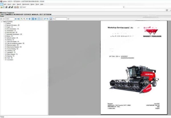 Massey Ferguson AG UK EU Europe  Parts Catalog+Workshop Service Manuals  03.2021 - Image 6
