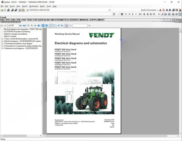 AGCO Fendt NA Parts Books & Workshop Service Manuals [01.2021] - Image 7