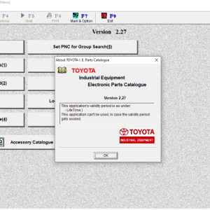 (05. 2020)Toyota Industrial Equipment Electronic Parts Catalog (EPC)  2.27