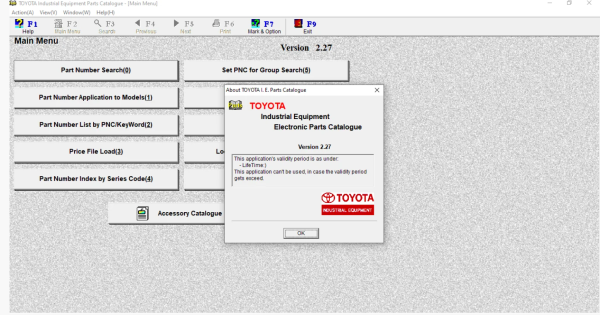 (05. 2020)Toyota Industrial Equipment Electronic Parts Catalog (EPC)  2.27