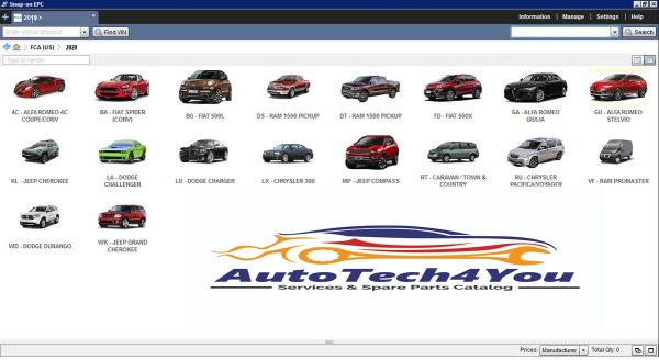 Jeep Chrysler Dodge RAM EPC FCA 01.2025