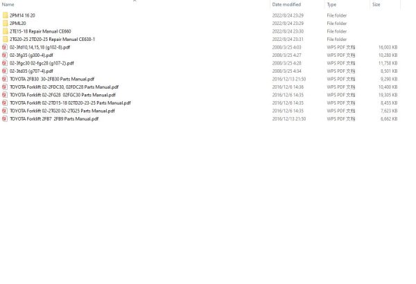 Toyota Forklift Truck Parts+Service Manuals PDF  Data Packet - Image 3