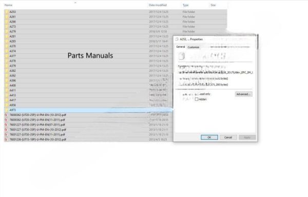 Utilev Forklift A Series EPC+Service Operator Manuals PDF Download - Image 2