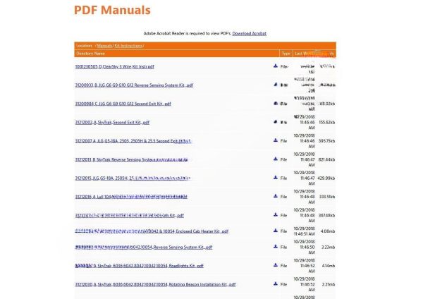 JLG Lift  Parts Manual PDF + Technical Library Service  2020 - Image 4