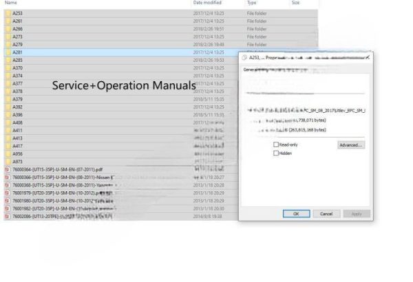 Utilev Forklift A Series EPC+Service Operator Manuals PDF Download - Image 3