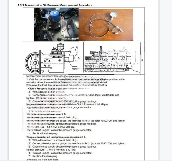 Utilev Forklift A Series EPC+Service Operator Manuals PDF Download - Image 6