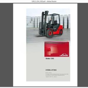 Linde Forklift Service Manual 2018 PDF
