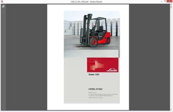 Linde Forklift Service Manual 2018 PDF - Image 3